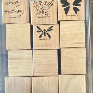 Stampin Up Rubber Stamp Set Flowers Butterflys
